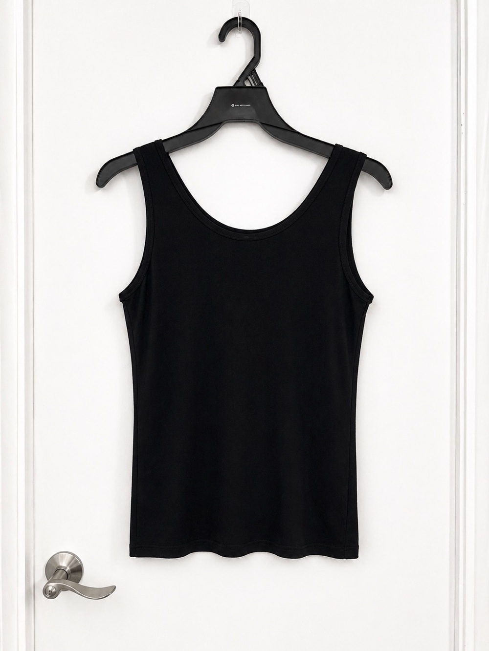 Clara Sun Woo Black Tank Top XS Stretch Knit Made in USA Classic Basic